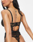 Фото #2 товара ASOS DESIGN Fuller Bust Rosie lace underwired body in black