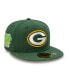 Фото #1 товара Men's Green Green Bay Packers Super Bowl XXXI Citrus Pop 59FIFTY Fitted Hat