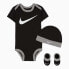 Фото #1 товара [LN0072-023] Baby Nike Bodysuit, Hat and Booties 3-PC Box Set