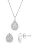 Diamond Teardrop 18" Pendant Necklace (1/4 ct. t.w.) in Sterling Silver, Created for Macy's