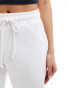 Missyempire exclusive drawstring detail wide leg jogger co-ord in white Белый, 38 - фото #2