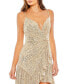 Women's Ieena Sequined Faux Wrap Ruffled Hem Mini Dress