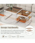 Фото #5 товара Adjustable 2-Tier Coffee Table Set with Glass Top & Metal Frame