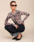 Фото #5 товара Women's Printed Long-Sleeve Mesh Top