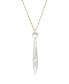 ფოტო #1 პროდუქტის Women's Gold Tone Clear Crystal Icicle Necklace