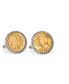 ფოტო #1 პროდუქტის Gold-Layered Buffalo Nickel Rope Bezel Coin Cuff Links
