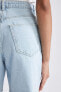 Фото #8 товара Шорты женские defacto Normal Bel Kesik Uç Paça Jeans %100 хлопок Bermuda A2684ax23sm