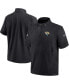 Фото #1 товара Men's Black Jacksonville Jaguars Sideline Coach Short Sleeve Hoodie Quarter-Zip Jacket