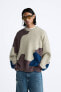 Жаккардовый свитер с абстрактным узором ZARA