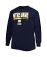 Фото #2 товара Men's Navy Notre Dame Fighting Irish Big and Tall Two-Hit Raglan Long Sleeve T-shirt