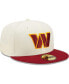 Фото #3 товара Men's Cream, Burgundy Washington Commanders Tri-Chrome 59FIFTY Fitted Hat