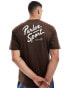 Parlez hondo logo t-shirt in brown