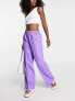 Фото #1 товара ASOS DESIGN elastic waist tailored trouser in purple