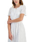 Фото #4 товара Women's Cotton Embroidered Eyelet Midi Dress