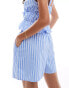 Фото #2 товара Reclaimed Vintage mini boxer short in blue stripe