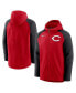 Men's Red and Black Cincinnati Reds Authentic Collection Full-Zip Hoodie Performance Jacket