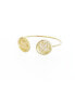 ფოტო #1 პროდუქტის Round Rosette Medallion Coin Cuff Bracelet Gold