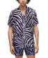 ფოტო #1 პროდუქტის Men's Ellino Regular-Fit Zebra-Print Shirt