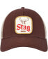 Men's Brown, Tan Stag Valin Trucker Snapback Hat