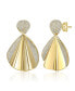 Exquisite 14K Gold-Plated Cubic Zirconia Extra Large Dangle Earrings