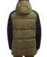 Фото #2 товара Men's Arza Quilted Colorblocked Mixed-Media Full-Zip Hooded Parka