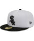 Фото #1 товара Men's White, Black Chicago White Sox Optic 59FIFTY Fitted Hat