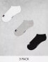 Champion trainer socks in grey white black 3 pack Grau Weiß-Schwarz, UK 3-5 - фото #2