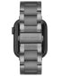 Фото #3 товара Men's Gunmetal Gray Stainless Steel Link Band Compatible with 42mm, 44mm, 45mm, Ultra, Ultra2 Apple Watch