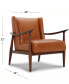 Фото #10 товара Jollene 29" Leather Winged Accent Chair, Created for Macy's