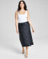 ფოტო #1 პროდუქტის Woman's Floral-Print Satin Midi Skirt, Created for Macy's
