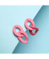 ფოტო #2 პროდუქტის Women's Pink Chain-link Drop Earrings