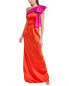 Фото #1 товара Платье женское Rene Ruiz One-Shoulder Satin Column Gown