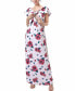 Maternity Floral Print Nursing Maxi Dress