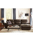 Фото #6 товара Hutchenson 114.5" 3-Pc. Zero Gravity Leather Sectional with 2 Power Recliners and Chaise, Created for Macy's