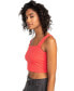 Juniors' Hibiscus Roja Square-Neck Sleeveless Top