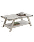 Фото #5 товара Wood Shelf Coffee Table in White Finish