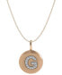 14k Rose Gold Necklace, Diamond Accent Letter G Disk Pendant