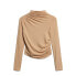 SUPERDRY Long Sleeve Ruched Mock Neck Sweater