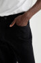 Фото #4 товара Diago Comfort Fit Yüksek Bel Boru Paça Siyah Jean Pantolon