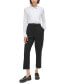 Фото #4 товара Petite Pleat-Front Cropped Ankle Pants