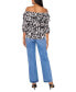 ფოტო #4 პროდუქტის Women's Printed Tiered-Ruffle Off-The-Shoulder Top