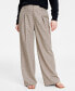Фото #2 товара Women's Sequin Plaid Wide-Leg Pants, Created for Macy's