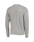 ფოტო #4 პროდუქტის Men's Heathered Gray Los Angeles Rams Arch Super Rival Long Sleeve T-shirt