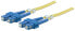 Фото #1 товара Intellinet Fiber Optic Patch Cable - OS2 - SC/SC - 20m - Yellow - Duplex - Single-Mode - 9/125 µm - LSZH - Fibre - Lifetime Warranty - Polybag - 20 m - OS2 - SC - SC