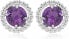 Серьги Macy's Crossover Hoop Silver silver, clear, purple - фото #3