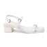 Фото #1 товара COCONUTS by Matisse Maya Lizard Block Heels Womens White Dress Sandals MAYA-329