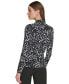 Women's Prints Side-Ruched Long-Sleeve Top
