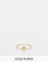 Фото #2 товара Seol + Gold 18ct gold vermeil engraved happy face ring