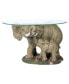Фото #2 товара Журнальный столик Design Toscano Elephant's Majesty с стеклянной столешницей