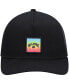 Фото #3 товара Men's Black Logo Stacked Trucker Snapback Hat